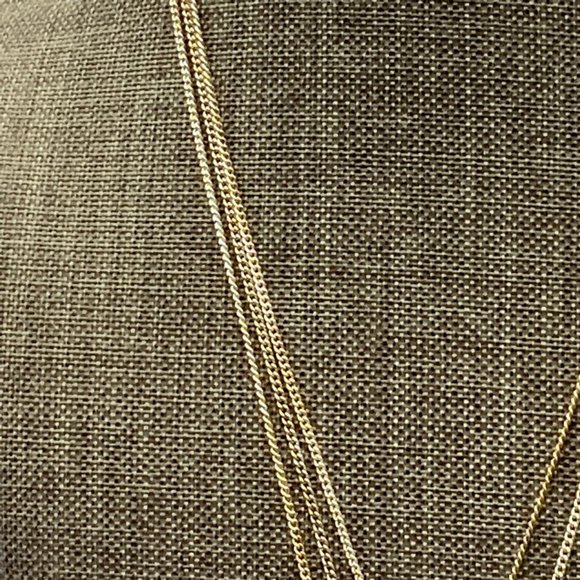 Claire's Triple Rhinestone Necklace Silver Three Strand Chain Sliding Pendant - Picture 3 of 6